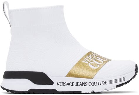 versace jeans couture white dynamo institutional logo sneakers|Dynamic Logo Sneakers White,Print .